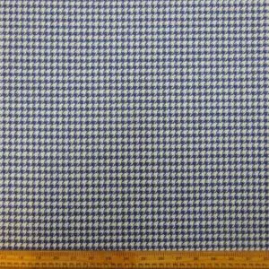 Suiting Fabric Dog Tooth Check Navy