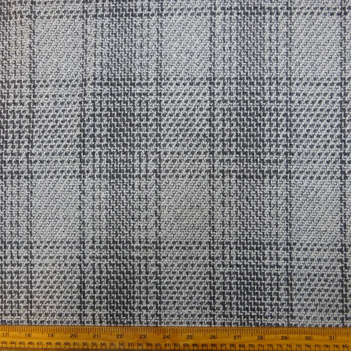 Jacketing Fabric Plaid Pleasure Check Grey Ivory