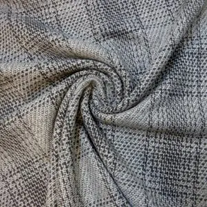 Jacketing Fabric Plaid Pleasure Check Grey Ivory