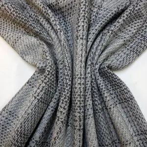 Jacketing Fabric Plaid Pleasure Check Grey Ivory