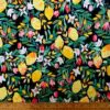 T-Shirting Fabric Lemon Crush Yellow Emerald Black
