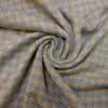 Faux Wool Fabric Jacket Weight Hounds Tooth Blue Beige