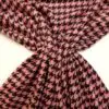 Faux Wool Fabric Jacket Weight Hounds Tooth Pink Brown