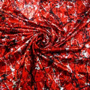 Lycra Fabric Storm Warrior Red