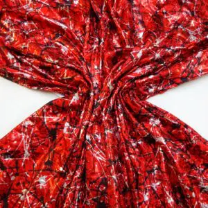 Lycra Fabric Storm Warrior Red