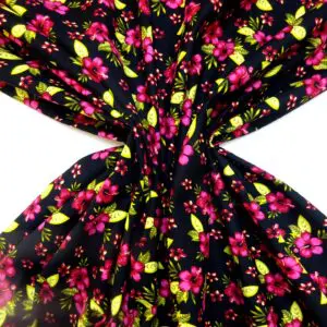 Corduroy Fabric Skinny Rib Alpine Rose Black Cerise