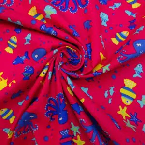 Corduroy Fabric Skinny Rib A Fishy Octopus