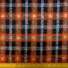 Suiting Fabric Jacketing Brushed Finish Plaid Copper Black