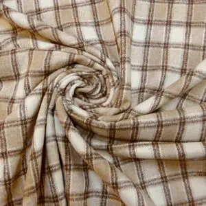 Suiting Fabric Jacketing Brushed Finish Coffee Biscuit Squares