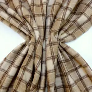 Suiting Fabric Jacketing Brushed Finish Coffee Biscuit Squares