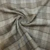 Suiting Fabric Jacketing Brushed Finish Country Walk Plaid Grey