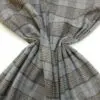 Suiting Fabric Jacketing Brushed Finish Country Walk Plaid Grey