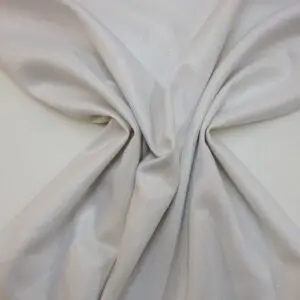 Linen Suiting Fabric Metallic Faced Designer Studio White/Silver