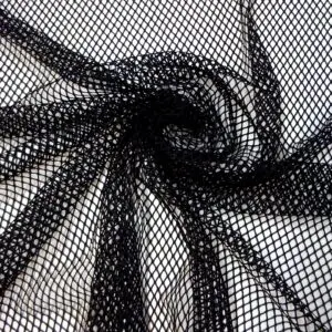 Fish Stretch Netting Fabric Black