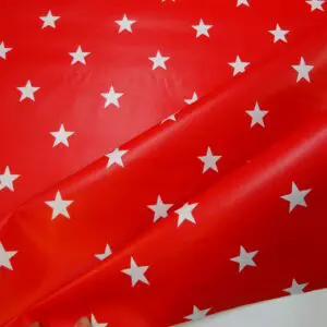 PVC Tabling Fabric Red Stars