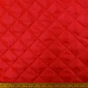 Quilting Fabric 7cm Diamonds Shiny Christmas Red