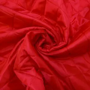 Quilting Fabric 7cm Diamonds Shiny Christmas Red