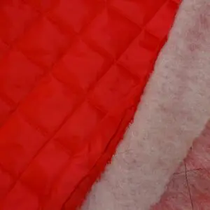 Quilting Fabric 7cm Diamonds Shiny Christmas Red