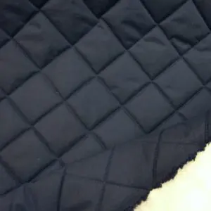 Quilting Fabric Large Diamonds Cotton Feel Navy