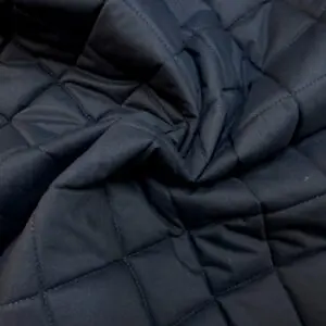 Quilting Fabric Large Diamonds Cotton Feel Navy
