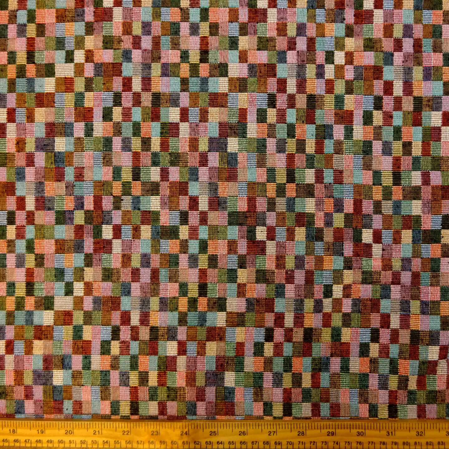 Curtain Fabric Tapestry Weight Square Arsenic Blue Green Wine