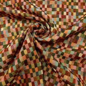 Curtain Fabric Tapestry Weight Square Arsenic Blue Green Wine