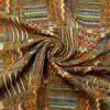 Curtain Fabric Tapestry Weight Positively Peru Copper Turquoise