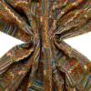 Curtain Fabric Tapestry Weight Positively Peru Copper Turquoise