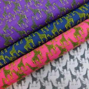 Polyester Cotton Fabric Funky Giraffe