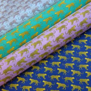 Polyester Cotton Fabric Jungle Lynx