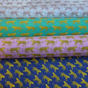 Polyester Cotton Fabric Jungle Lynx