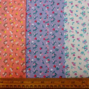 Polyester Cotton Fabric Floral Pocket Pansy