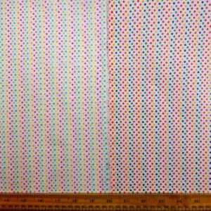 Polyester Cotton Fabric Primary Multi Diddy Spots