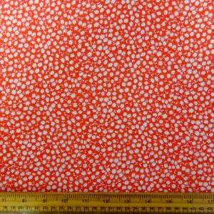 Chiffon Fabric Sweetie Pie Daisy Red