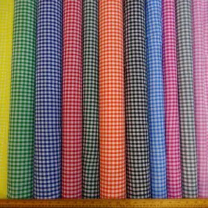 Gingham Fabric Polyester Cotton 6mm