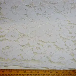 Lace Fabric Corded Malta Ivory