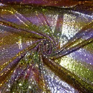 Sequin Fabric Drop Sequins On Ivory Mesh Lilac Lime