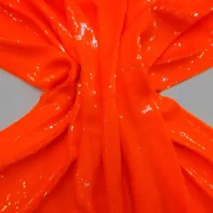 Sequin Fabric Shiny Sequins On Mesh Net Satsuma Neon Orange