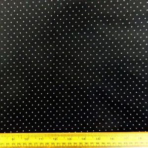 Bengaline Fabric Stretch Twill Pin Spot Black