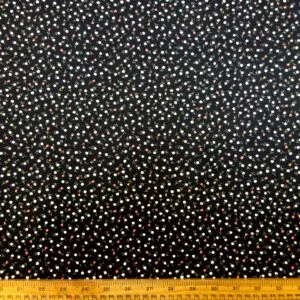 Cotton Lawn Fabric Sweet Cherry Rose Liberty Floral Black