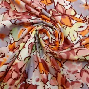 Cotton Lawn Fabric Foxglove Liberty Floral Coral Lemon Mint