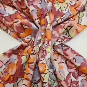 Cotton Lawn Fabric Foxglove Liberty Floral Coral Lemon Mint