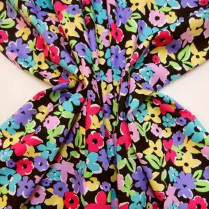 Cotton Lawn Fabric Candy Wallflowers Liberty Floral Black