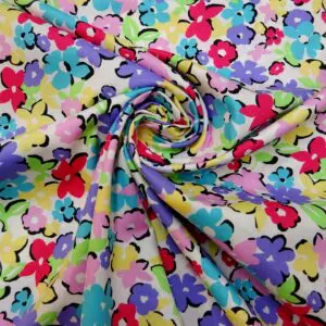 Cotton Lawn Fabric Candy Wallflowers Liberty Floral White
