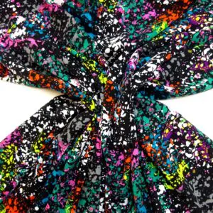 Crepe de Chine Fabric Explosive Reation Black Jade Pink
