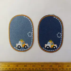 Sew On Motif Patch Police Car