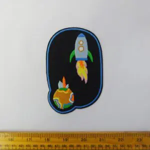 Sew On Motif Patch Rocket Black