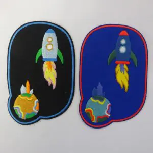 Sew On Motif Patch Rocket