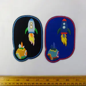 Sew On Motif Patch Rocket