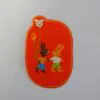 Sew On Motif Patch Bunnies Red